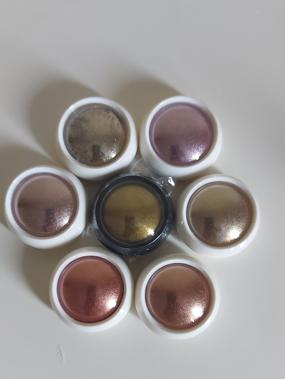 Nail Chrome Powder Bundle, Iridescent Shimmer Metallic Glazed Nails, 7×Like New!